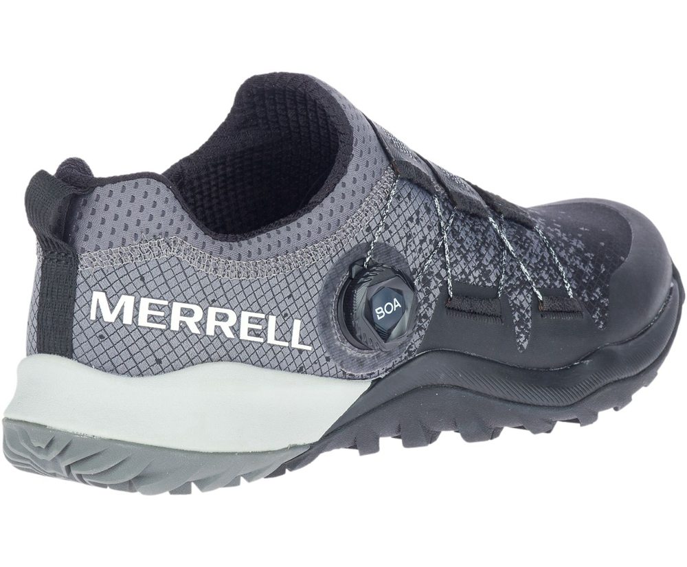 Buty Sportowe Merrell Męskie Czarne/Szare - Momentous 2 Boa - 745823-NAC